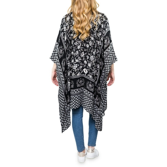 Women's Floral Kimono Layering Piece Size L/XL - Picture 4 of 9